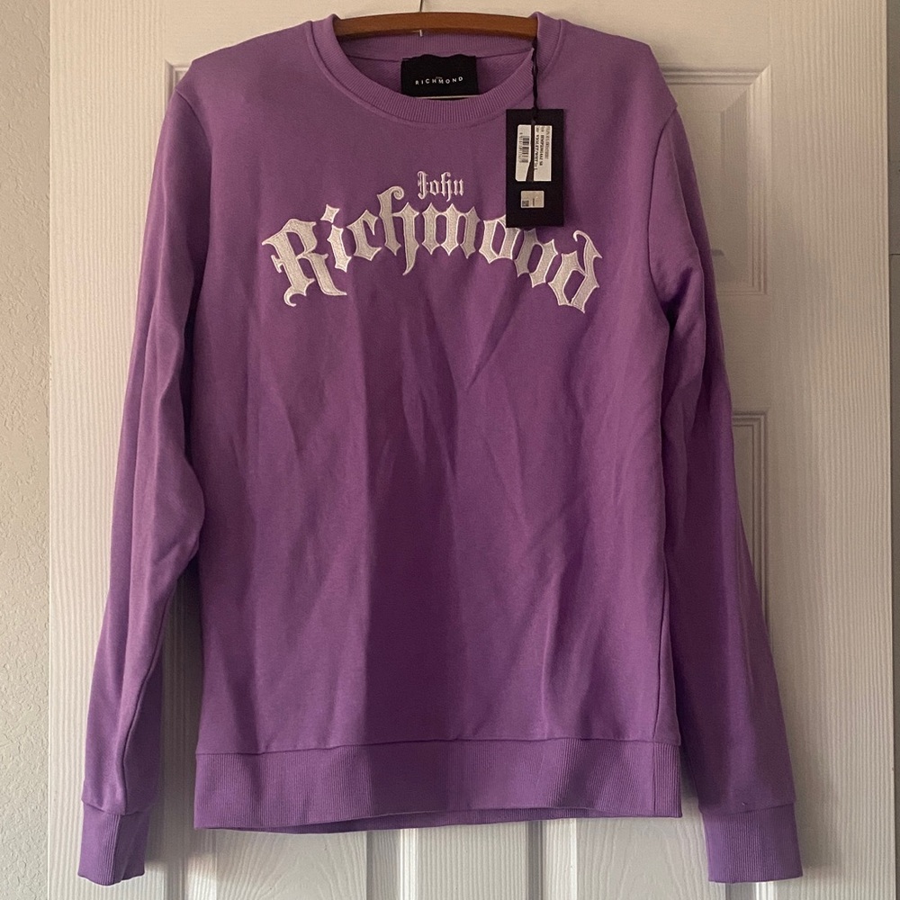 John Richmond Lavender Crew Neck Sweater